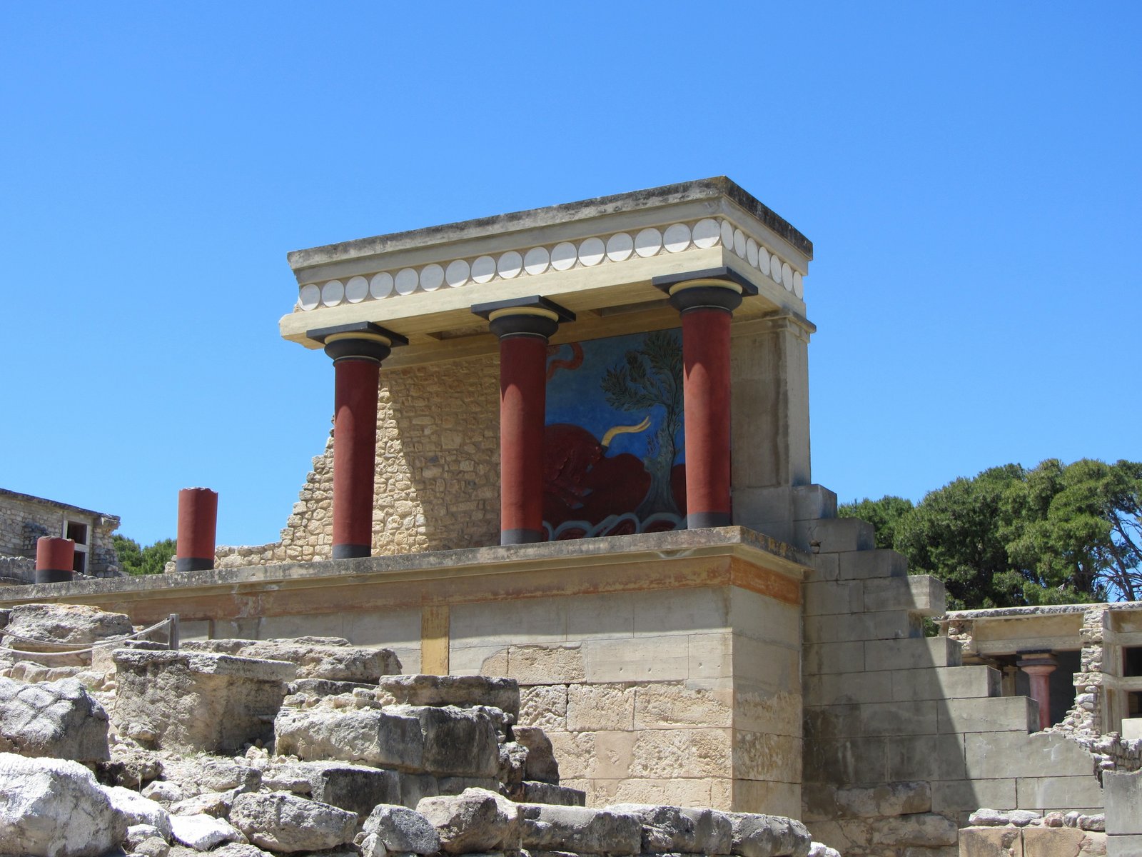Ruiny pałacu w Knossos na Krecie