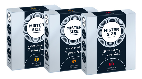 Zestaw do degustacji MISTER SIZE 53-57-60 (3x3 prezerwatywy)